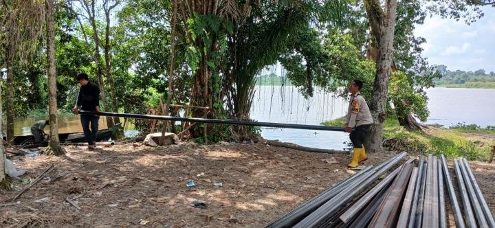 Material Jembatan Merah Putih Presisi Sampai di Pangkalan Terap, Sinergi Baik Berbagai Pihak