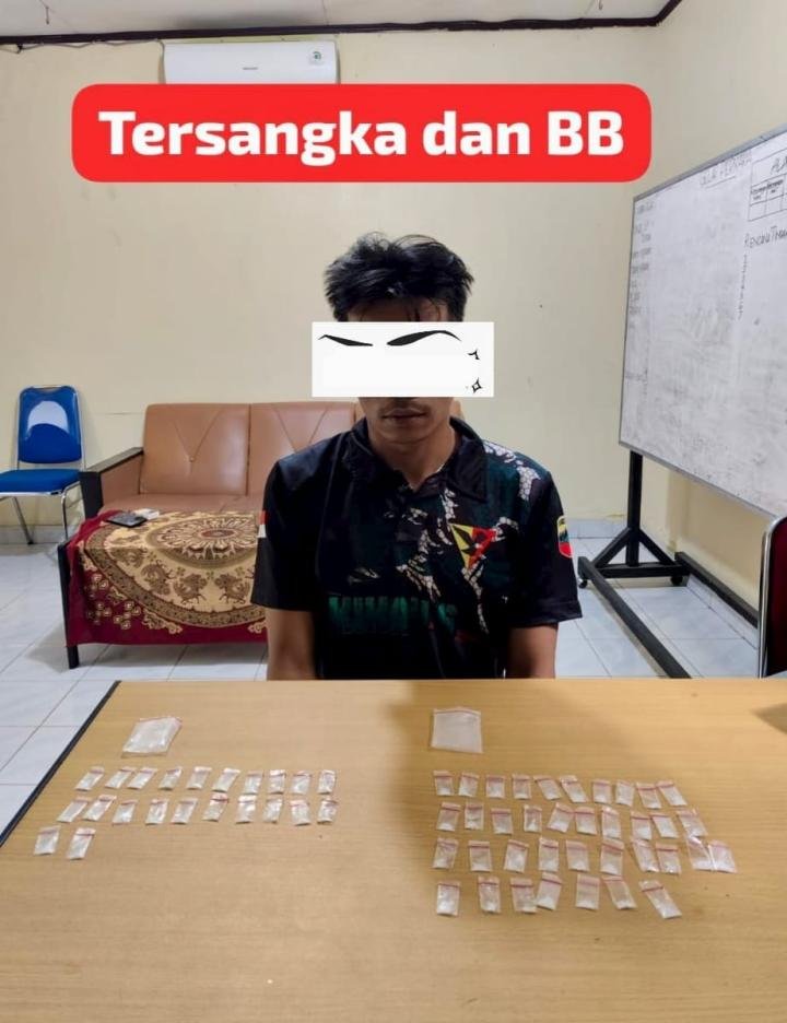 Dicurigai Terlibat Pencurian, Terduga Pengedar Ditangkap Kedapatan Simpan 59 Paket Sabu