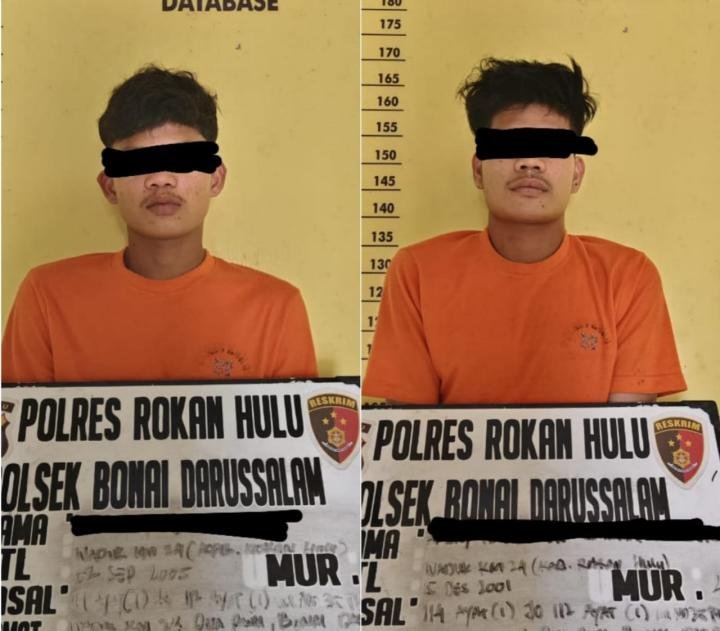 Miliki 12 Paket Sabu, Dua Pemuda Ditangkap Polsek Bonai Darussalam