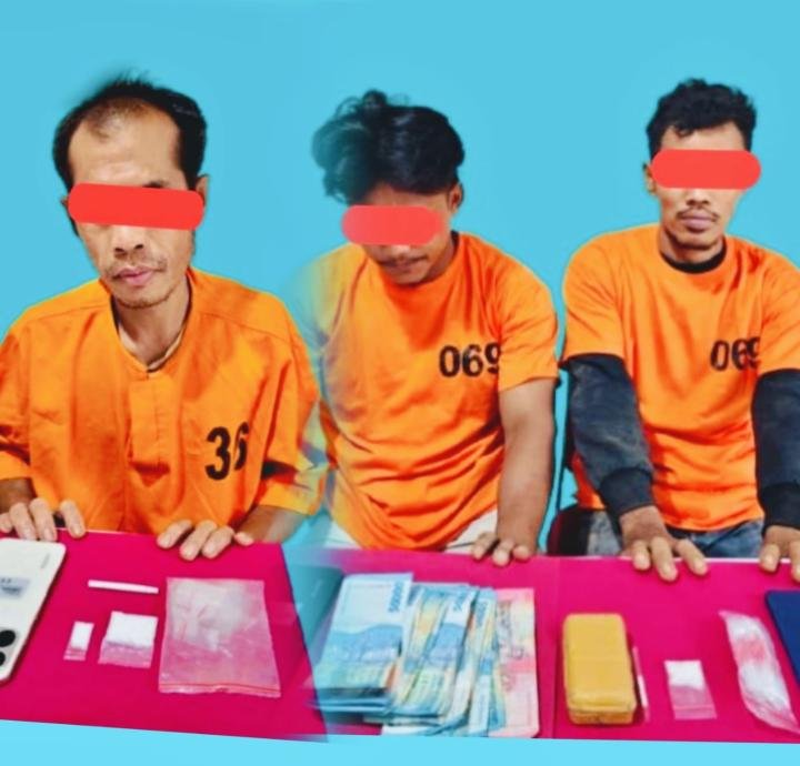 Polisi Buru hingga ke Pelosok Desa, Tiga Pengedar Narkoba Ditangkap