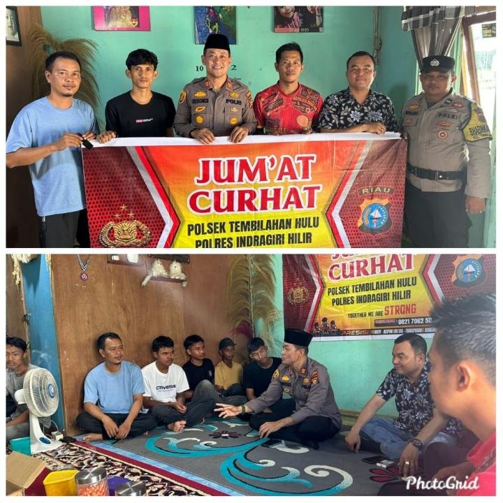Jumat Curhat Bersama Tokoh Pemuda, Polsek Tembilahan Hulu Permudah Izin Turnamen Sepak Bola & Asal!