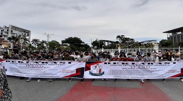 Aksi Demo Mahasiswa Riau: Indonesia Masih Baik-Baik Saja