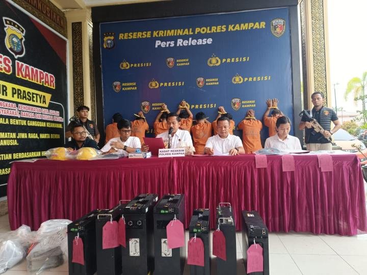 Ekspos Pencurian Tower, Karhutla dan Pencabulan, Begini Paparan dari Polres Kampar