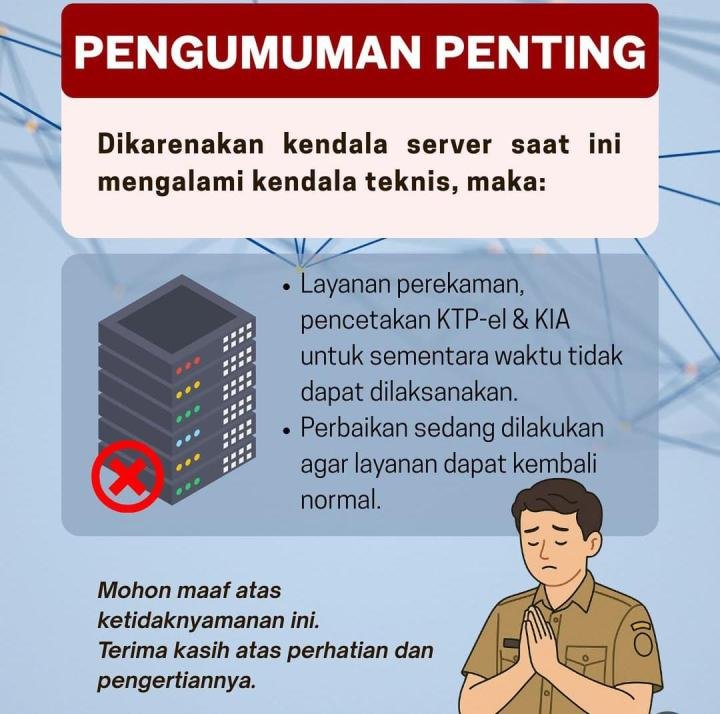 Disdukcapil Pekanbaru Hentikan Sementara Layanan Perekaman KTP-el, Ada Apa?