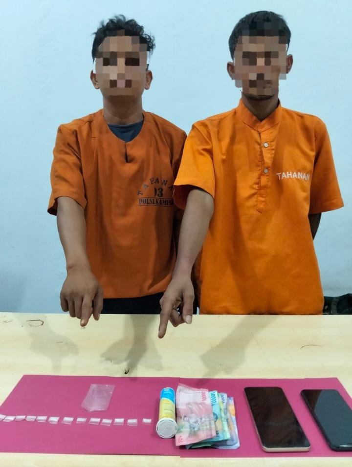 2 TO Pengedar Sabu Ditangkap di Kampar Utara, Ini Barang Bukti yang Disita