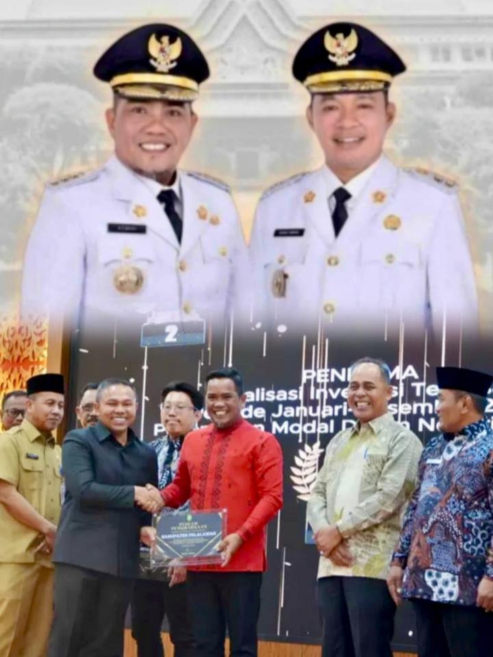 Di Bawah Kepemimpinan Zukri - Tamrin, Pemkab Pelalawan Raih Terbaik I Penyumbang Investasi Terbesar 