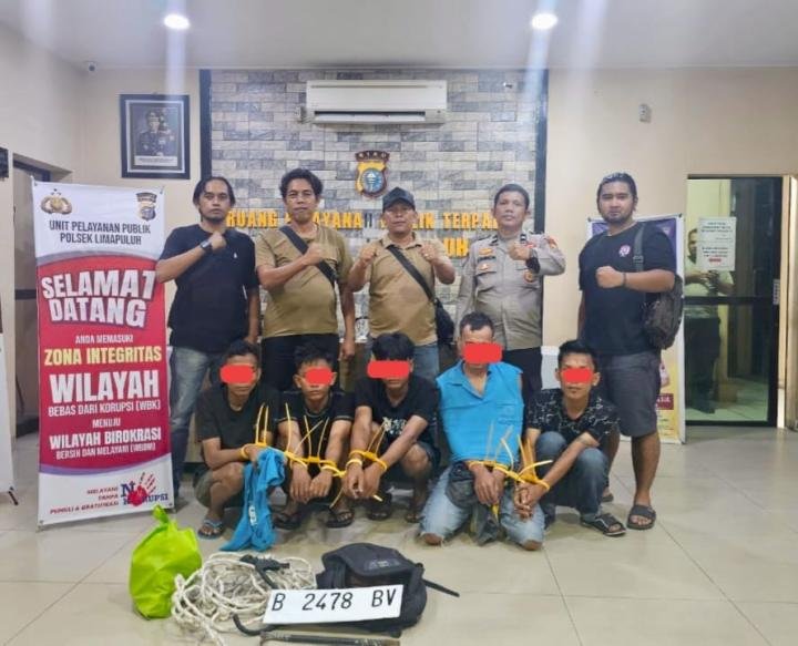 Komplotan Pembobol Alfamart Ditangkap Polsek Bunut, Enam Pelaku Asal Pekanbaru 