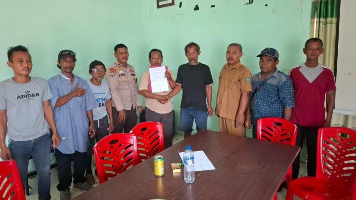 Bhabinkamtibmas Laksanakan Problem Solving dan Mediasi Permasalahan Lahan di Desa Buluh Apo