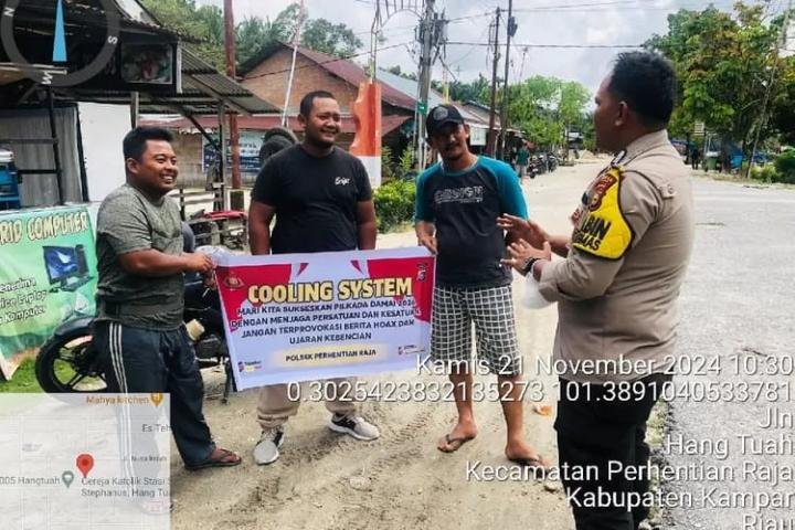 Polsek Perhentian Raja Pastikan Pilkada Berjalan Damai