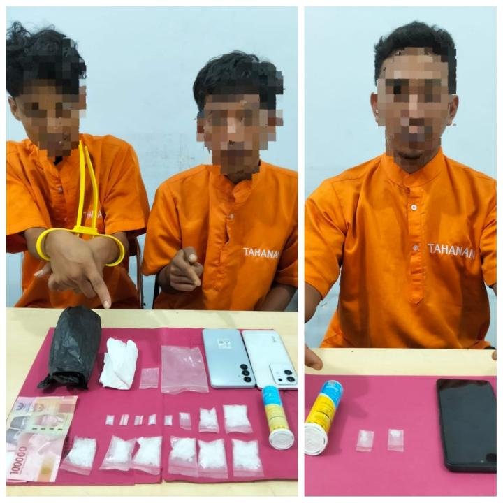 3 Pengedar Sabu Ditangkap Dalam Satu Malam di Kampar