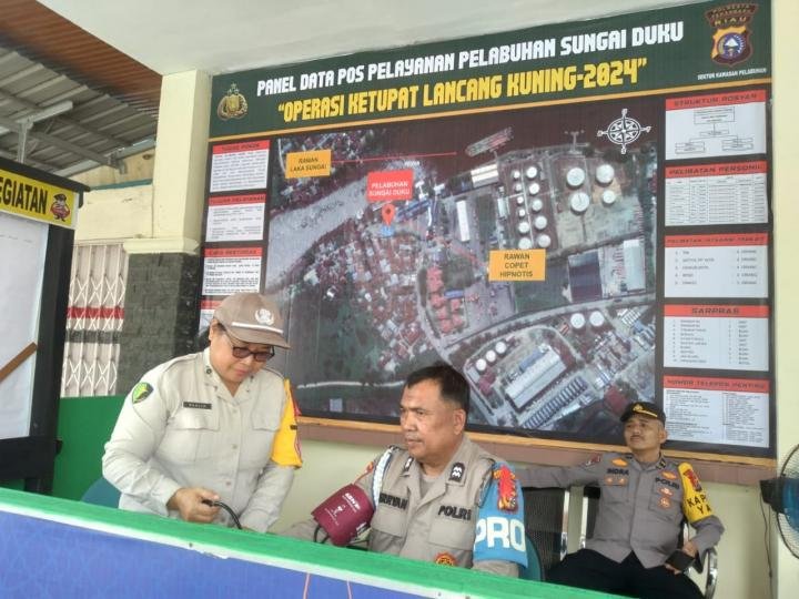 OKLK 2024, Subsatgas Dokkes Polda Riau Berikan Layanan Kesehatan kepada Personel Pam & Pemudik