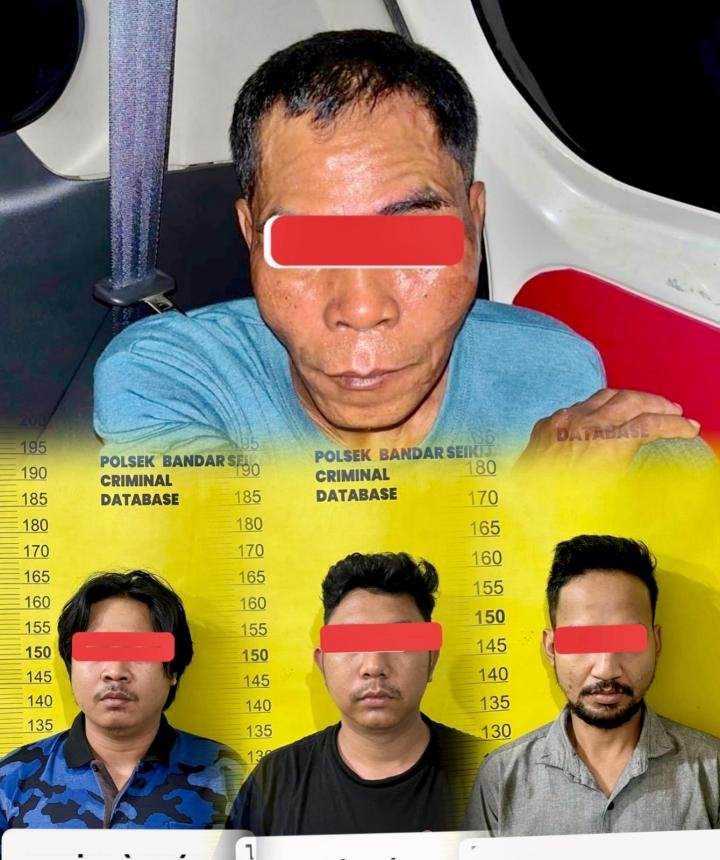 4 Pelaku Kawanan Pembobol Brilink Digulung Polsek Bandar Sei Kijang di Pekanbaru