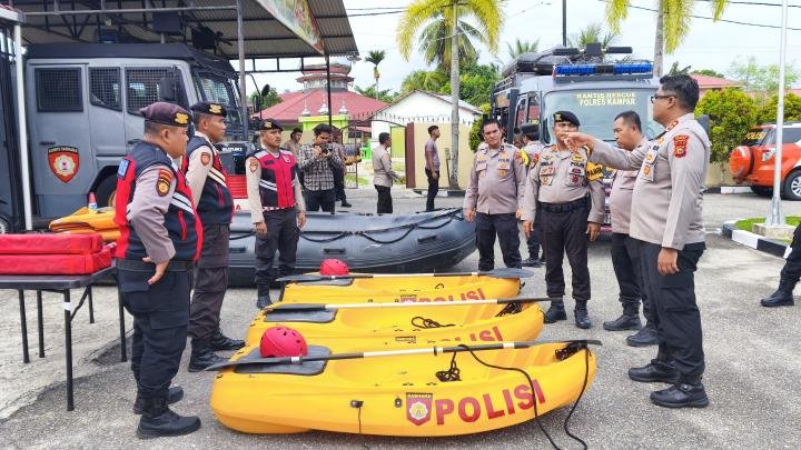 Gelar Pengecekan Perlengkapan SAR, Kapolres Pastikan Kesiapsiagaan Hadapi Bencana