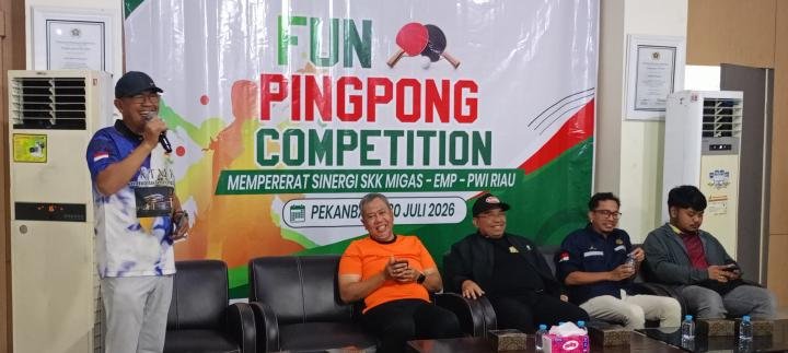 PWI Riau, SKK Migas dan EMP Pererat Sinergi melalui Fun Pingpong Competition