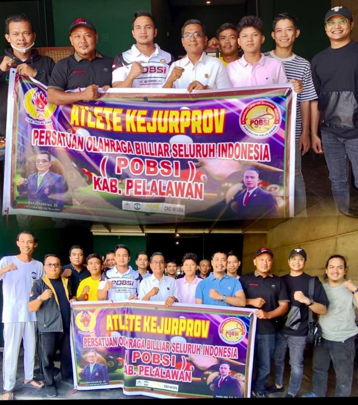 Ketua POBSI Lepas Atlet Billiard, Siap Harumkan Pelalawan di Kejurprov 