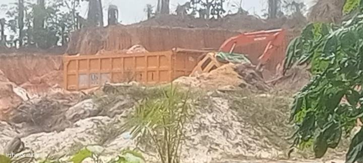 Tambang Akuari Ilegal di Km 18 Garuda Sakti Bebas Beroperasi Usai Dirazia 