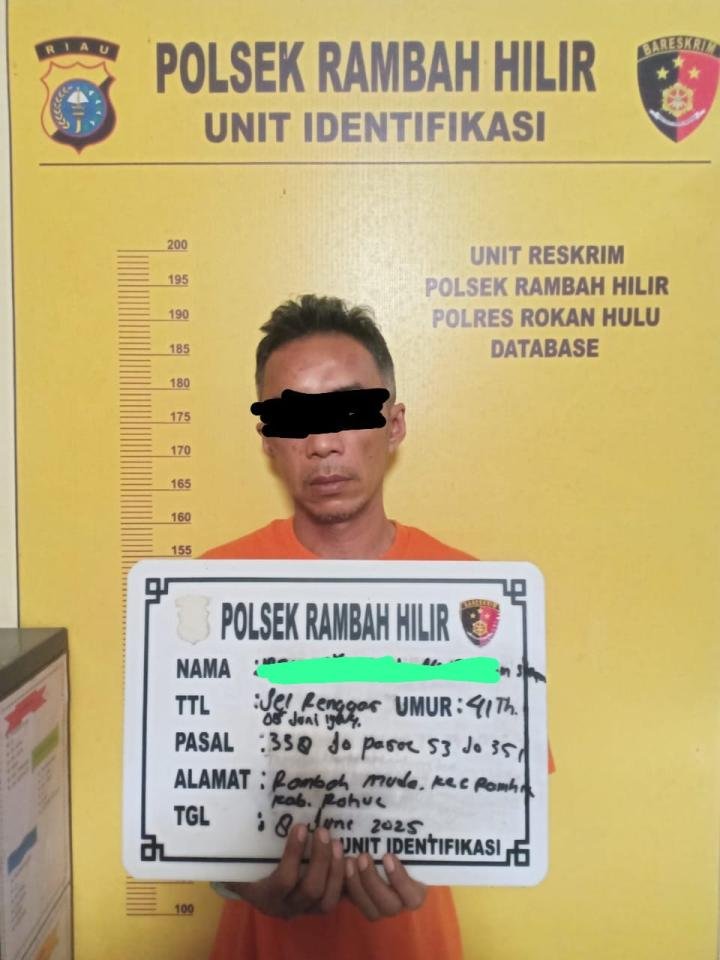 Nekat Tikam Mantan Istri dan Mertua, Pria di Rambah Hilir Ini Ditangkap Polisi