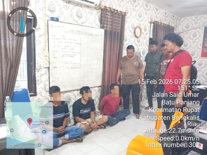 Polsek Rupat Tangkap Dua Petani dan Seorang Pelajar, Diduga Pengedar Sabu