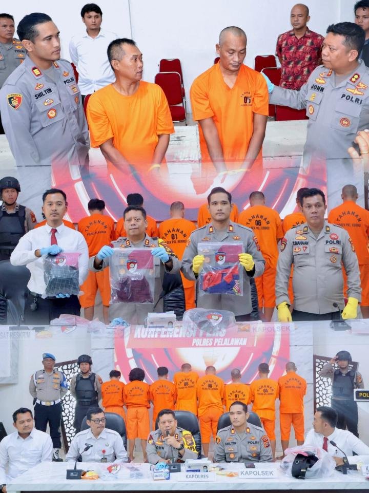 Polres Pelalawan Ekspos Penangkapan Tiga Petugas BNN Gadungan: Selamatkan Uang Rp100 Juta