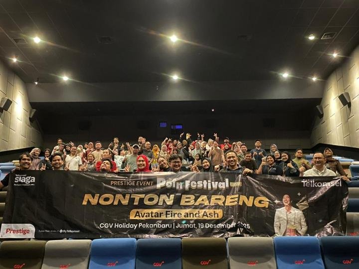 Nobar Hepi Hadir di Pekanbaru, Pelanggan Prestige Telkomsel Nonton Gratis Cukup Tukar Poin