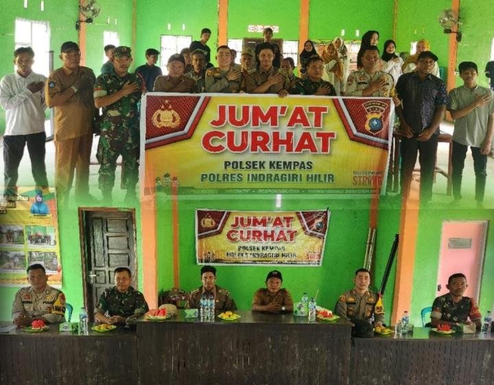 Jumat Curhat Bersama Aparat Desa, Kapolsek Kempas: Sukseskan Pilkada Serentak 2024