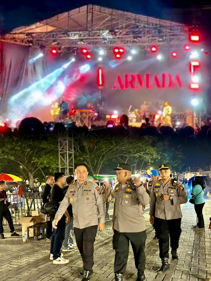 Konser Musik Berjalan Aman dan Sukses, Ini yang Dilakukan Kapolres Pelalawan dan Personel Gabungan 