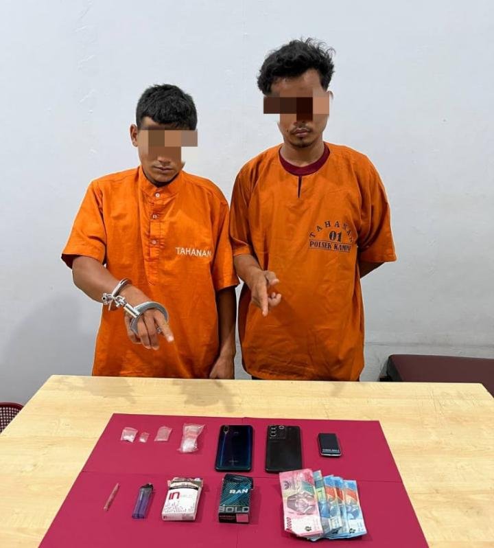 Tak Ada Ampun, 2 Pelaku Narkoba Ditangkap Polsek Kampar