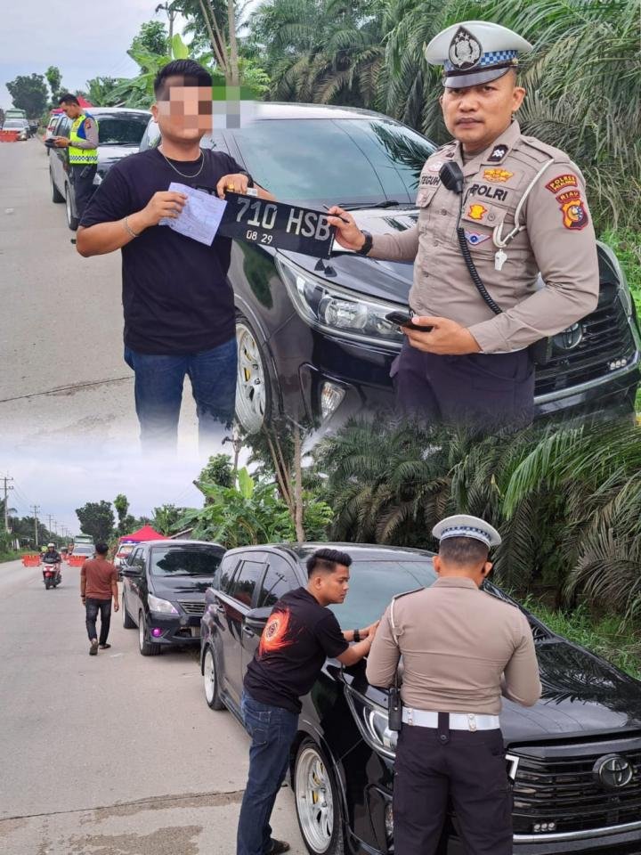 Terobos Jalan Buka Tutup, Pengendara Mobil Gunakan Plat Palsu Ditilang Polantas