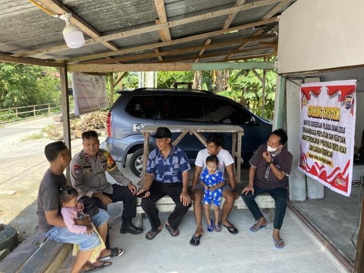 Polsek Tapung Hilir Semakin Gencar Sambang Warga di Desa Kota Baru