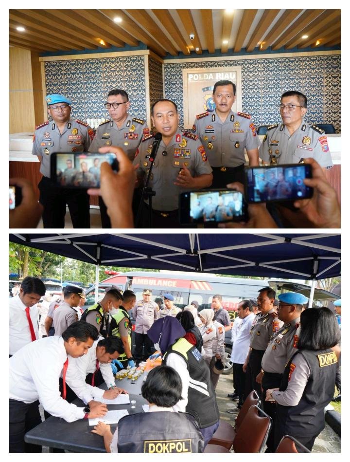 Polda Riau Laksanakan Tes Urine, Irjen Herry: Tidak Ada Toleransi Bagi Anggota Terlibat Narkoba