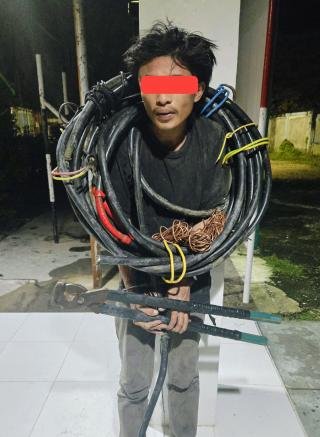 Spesialis Pencuri Kabel Ditangkap Securiti PT RAPP, Komplotan dan Penadah Diburu Polisi