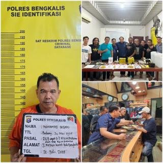Polres Bengkalis Bongkar Praktik Penipuan Toko Samudera: Bahan Perak Disepuh Mirip Emas Murni