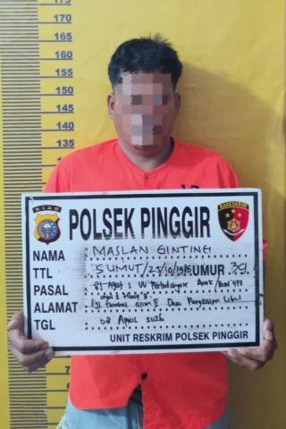 Paman Kandung Berulang Kali Cabuli Keponakan Diringkus Polsek Pinggir