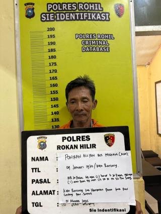 Ingat! Gara-gara Puntung Rokok, Petani di Rohil Ini Diamankan Polisi 