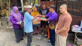 Pramuka Peduli Tualang Bantu Keluarga Korban Kebakaran di Pinang Sebatang 