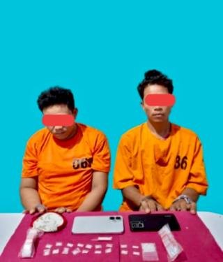 Narkoba Marak di Sorek, Dua Pengedar Simpan 19 Paket Sabu Diringkus 