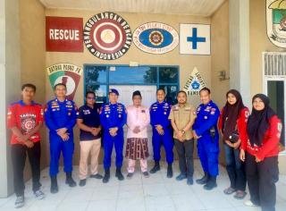 Kasat Polairud Polres Pelalawan Sambangi Tagana, Tingkatkan Sinergitas Tanggap Bencana