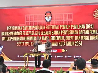 KPU Riau Terima DP4 dari Kemendagri, Ada 121.860 Pemilih Baru di Pilgubri 2024
