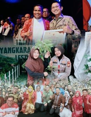 Kapolres AKBP Ahmad Bawa Polres Pelalawan Raih Juara I Stand Terbaik Helat Pelalawan ke-27