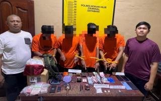 Polisi Sita Sabu dan 283 Butir Amunisi, Empat Warga Rohil Diamankan