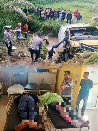 Tabrakan Beruntun, Mantan Kades Bersama Istri Meninggal Dunia Terseret Truk Boks