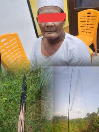 Pemikat Burung Ditangkap Polsek Pangkalan Kerinci, Lahan Semak Belukar Terbakar