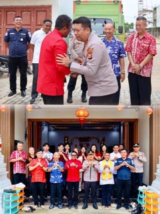 Pastikan Perayaan Imlek Kondusif, Kapolres Pelalawan Bersama Bupati Tinjau Vihara 