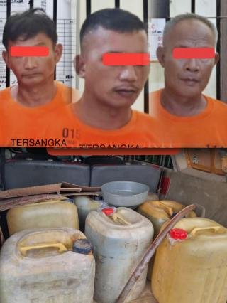 Polres Pelalawan Tangkap Dua Pelangsir BBM Subsidi dan Operator SPBU PT AAP