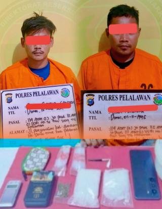 Dua Bersaudara Pengedar Narkoba Ditangkap Polres Pelalawan