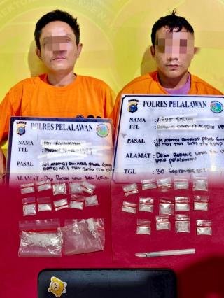 Dua Jaringan Pengedar Antarkabupaten Digulung Polres Pelalawan, Sita 27 Paket Sabu 