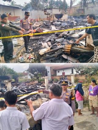 Diduga Akibat Bakar Sampah, Dua Rumah Petak Ludes Terbakar