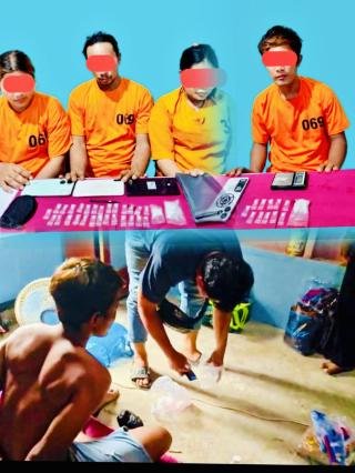 Pasangan Suami Istri Ditangkap Miliki Sabu Bersama Dua Pengedar