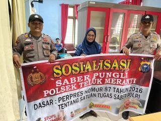 Cegah Terjadi Pungli, Polsek Teluk Meranti Sosialisasi di Kantor Camat dan Puskesmas