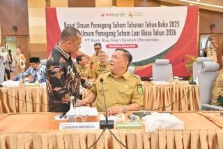 Wabup Bagus Santoso Hadiri RUPS BRK Syariah 2026, Dorong Penguatan Ekonomi Bengkalis